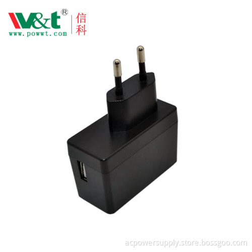 5V 2.1A Detachable Laptop European Style USB Adapter